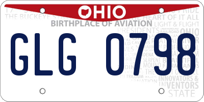 OH license plate GLG0798