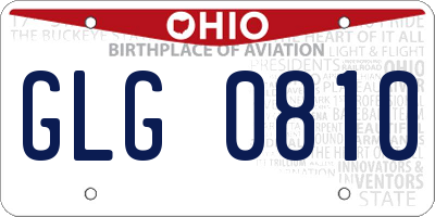OH license plate GLG0810