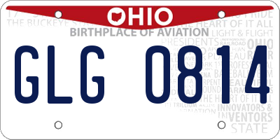 OH license plate GLG0814