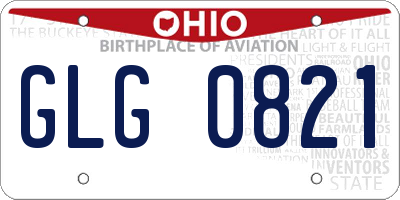 OH license plate GLG0821