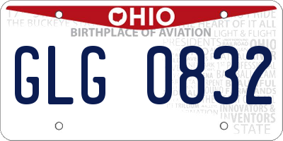 OH license plate GLG0832