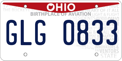 OH license plate GLG0833