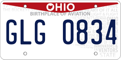 OH license plate GLG0834