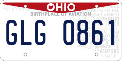 OH license plate GLG0861