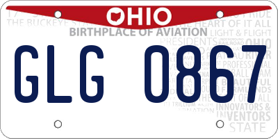 OH license plate GLG0867