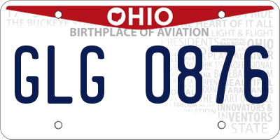 OH license plate GLG0876