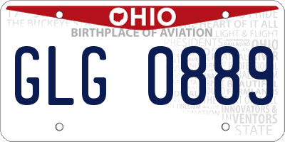 OH license plate GLG0889