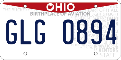 OH license plate GLG0894
