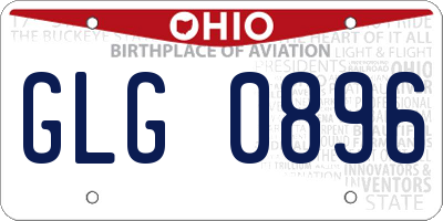OH license plate GLG0896