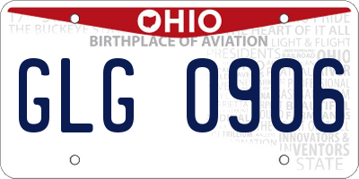 OH license plate GLG0906