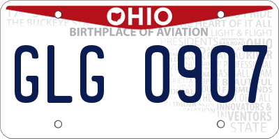 OH license plate GLG0907