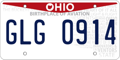 OH license plate GLG0914