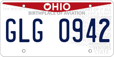 OH license plate GLG0942