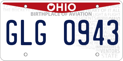 OH license plate GLG0943