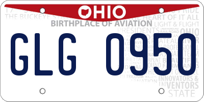 OH license plate GLG0950