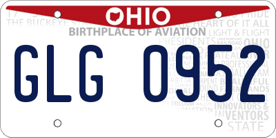 OH license plate GLG0952