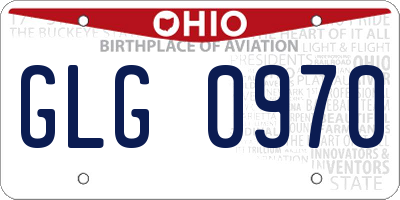 OH license plate GLG0970
