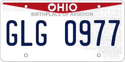 OH license plate GLG0977