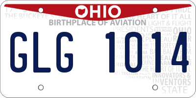 OH license plate GLG1014