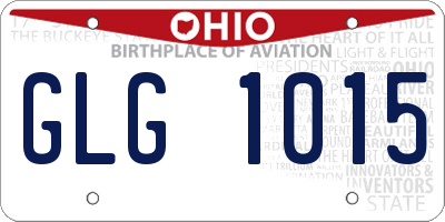 OH license plate GLG1015