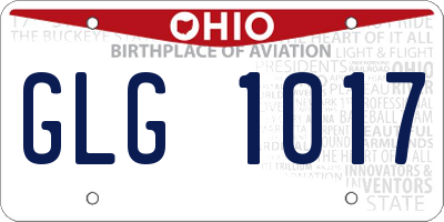 OH license plate GLG1017