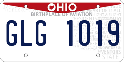 OH license plate GLG1019