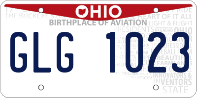 OH license plate GLG1023