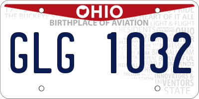 OH license plate GLG1032