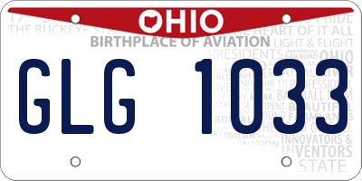 OH license plate GLG1033