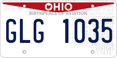OH license plate GLG1035