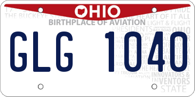 OH license plate GLG1040