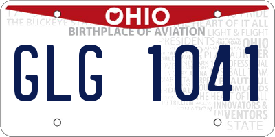 OH license plate GLG1041