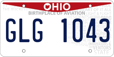 OH license plate GLG1043