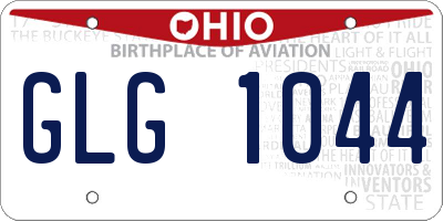 OH license plate GLG1044