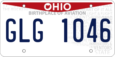 OH license plate GLG1046