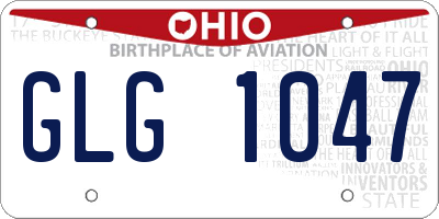OH license plate GLG1047