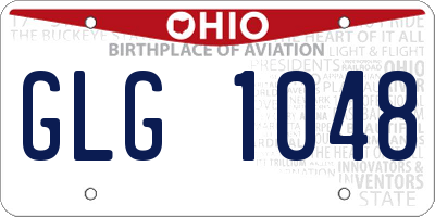 OH license plate GLG1048