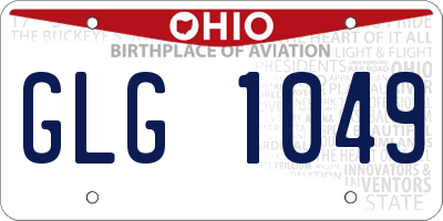 OH license plate GLG1049