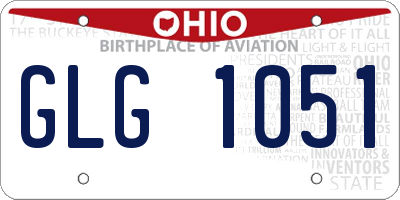 OH license plate GLG1051