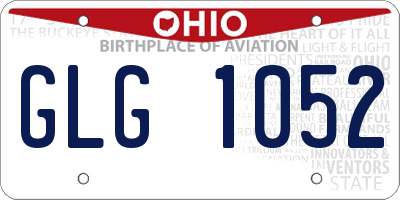 OH license plate GLG1052