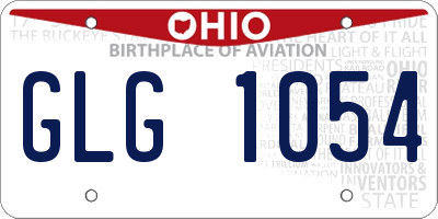 OH license plate GLG1054