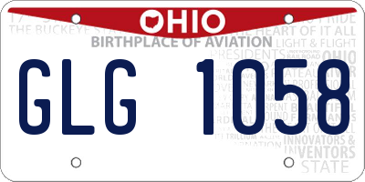 OH license plate GLG1058