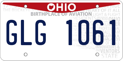 OH license plate GLG1061