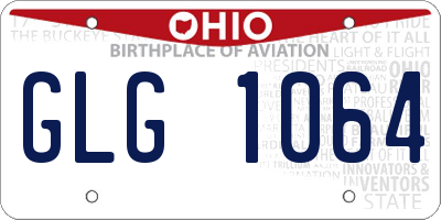 OH license plate GLG1064