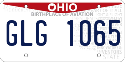 OH license plate GLG1065