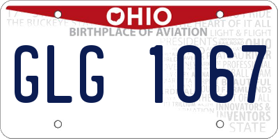 OH license plate GLG1067