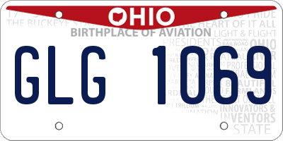 OH license plate GLG1069