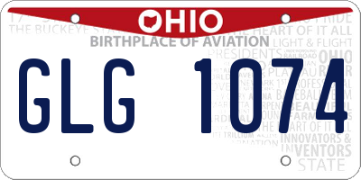 OH license plate GLG1074