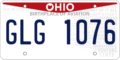 OH license plate GLG1076
