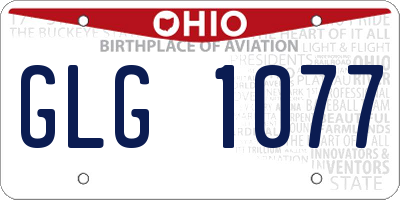 OH license plate GLG1077